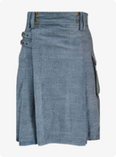 Men's Sky Blue Denim Kilt