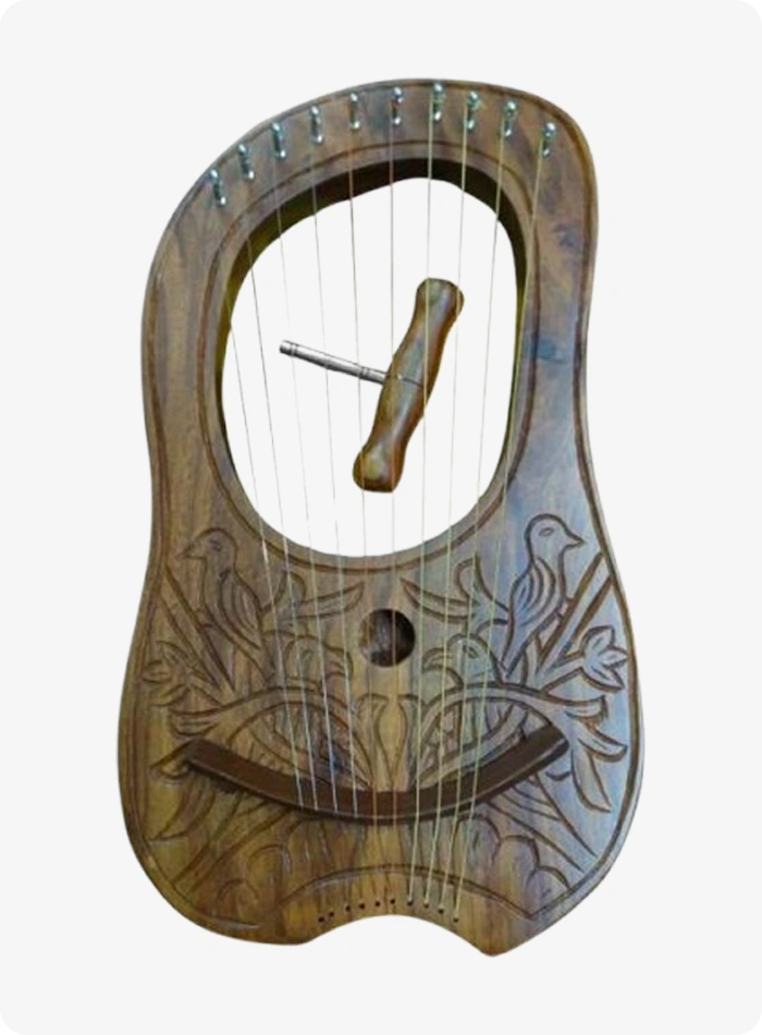 Custom Made Beautiful Metal String Scottish Lyre Harp