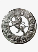 Rampant Lion Kilt Fly Plaid Brooch