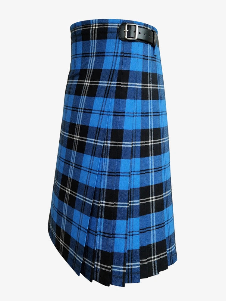 Ramsay Blue Tartan Kilt Left Side