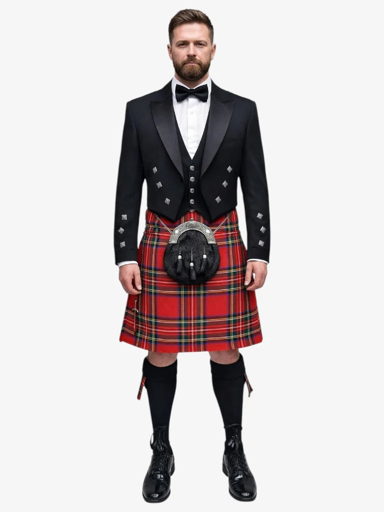 Royal Stewart Tartan Prince Charlie Kilt Outfit