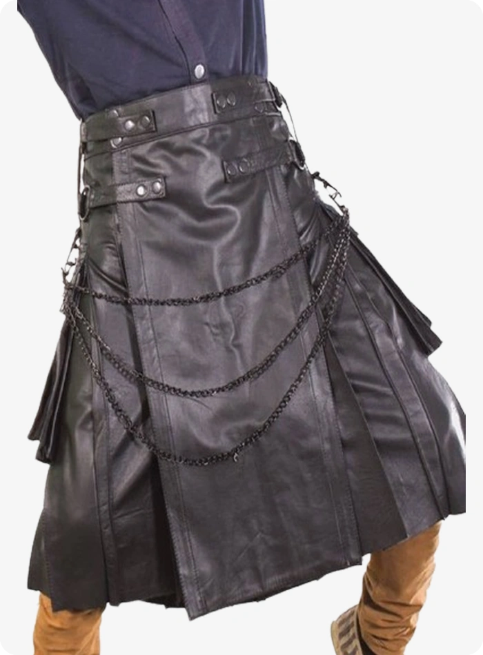 Custom Made Scottish Pride Leather Kilt