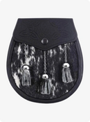 Semi Dress Mottled Sealskin Celtic Embossed Sporran