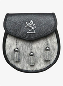 Semi Dress Natural Sealskin Lion Emblem Sporran