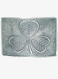 Shamrock Design Kilt Belt Buckle