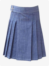 Stylish Blue Denim Kilt