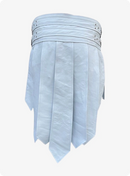 Stylish White Warrior Leather Kilt