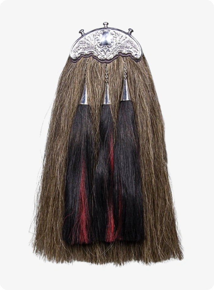 Handmade Thistle Cantle Horse Hair Sporran