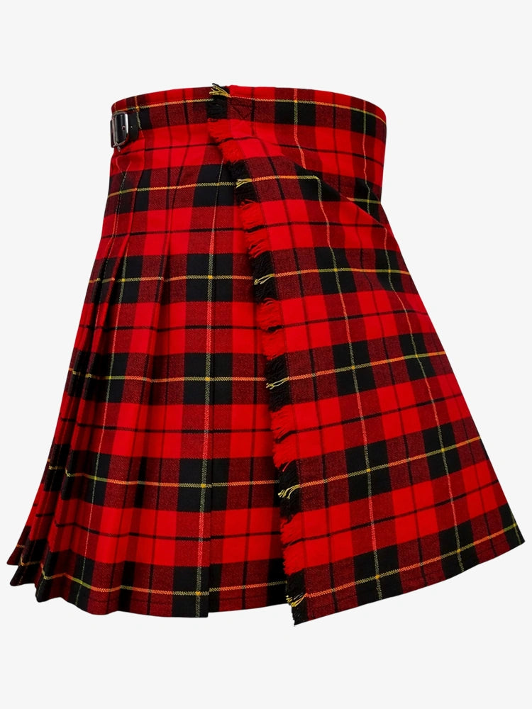 Wallace Red Modern Tartan Kilt Right Side