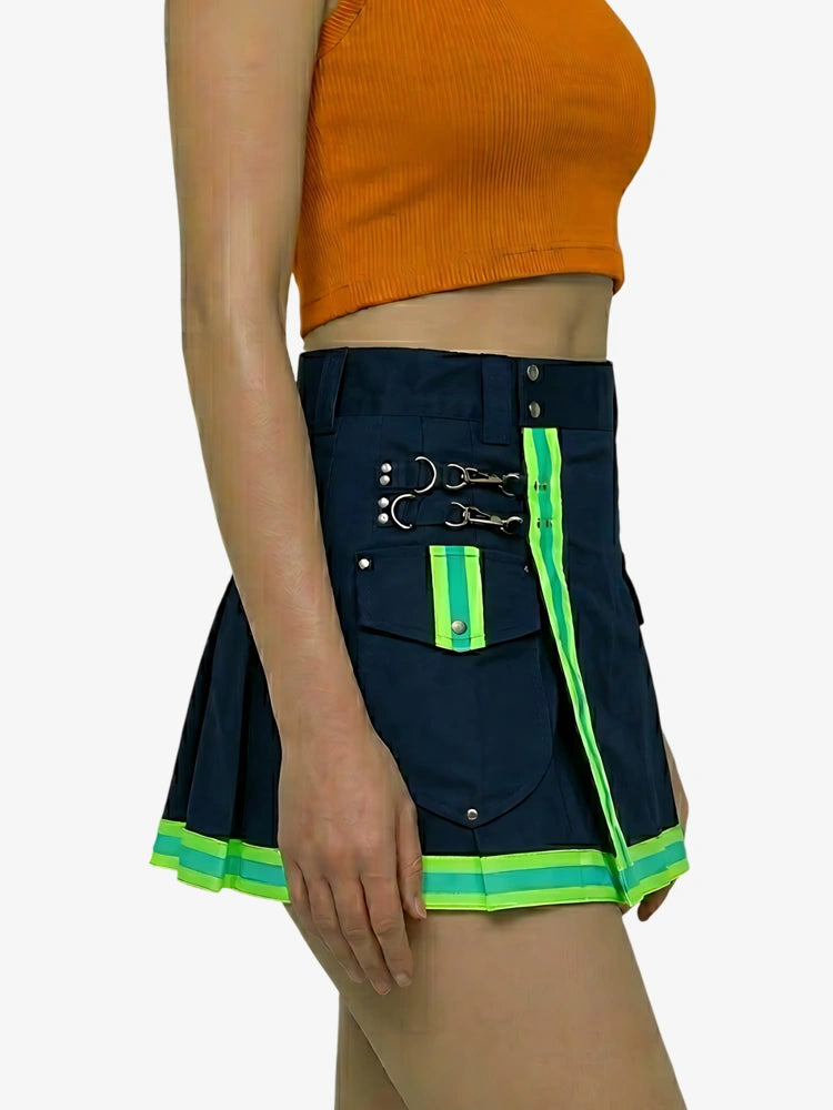 Women Navy Blue Firefighter Utility Kilt