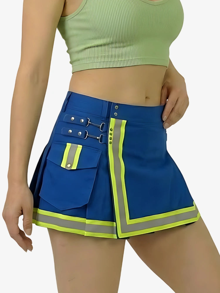 Women Royal Blue Firefighter Utility Kilt