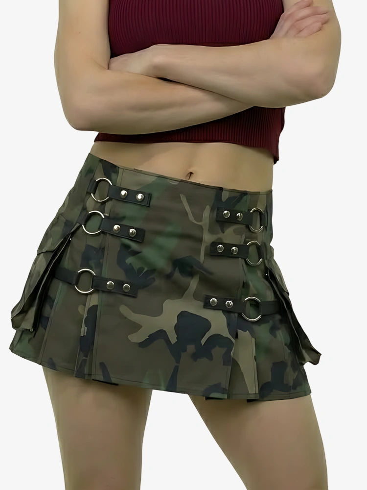 Women Woodland Camouflage Utility Kilt